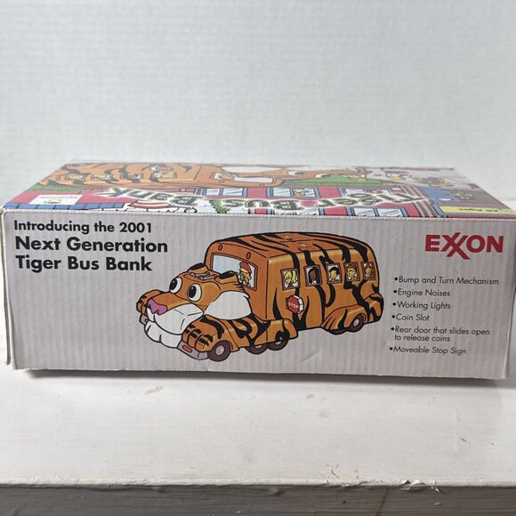 EXXON 2001 Next Generation Tiger Bus Bank Opened Box For Pics READ Description - Picture 4 of 8